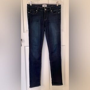 Paige Skyline Skinny stretch jeans. Dark wash. Size 29